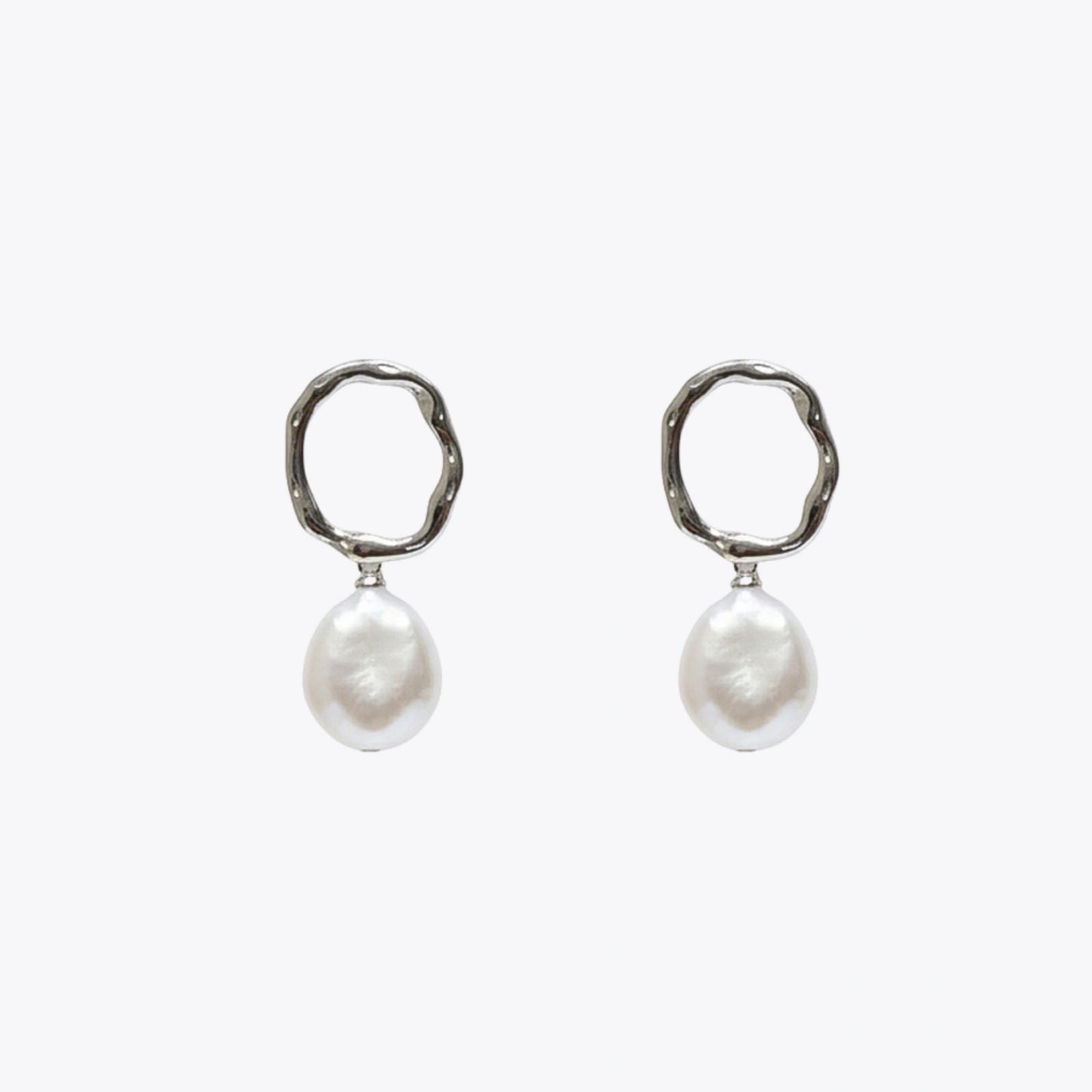 Liquid Silver & Baroque Pearl Set image 4
