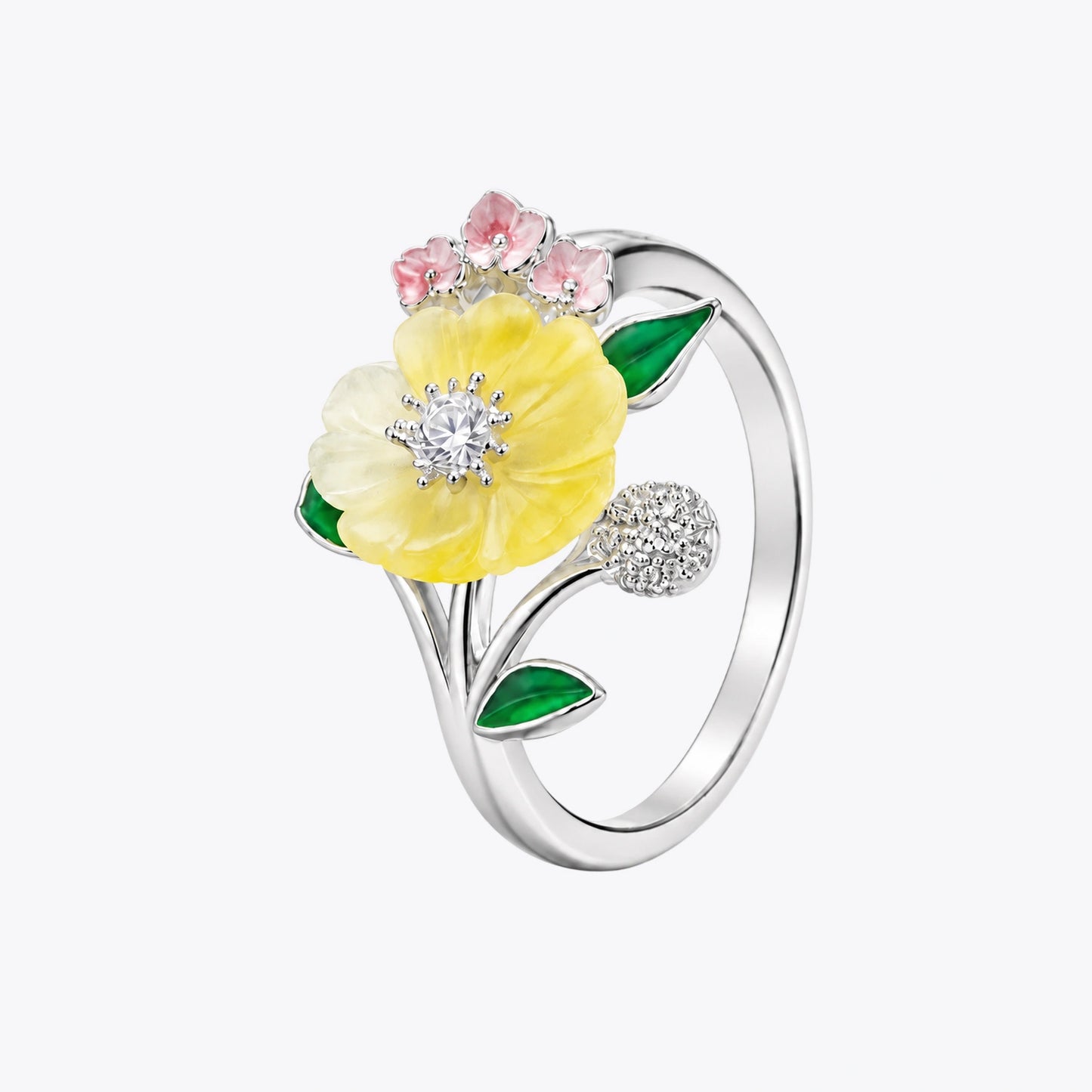 Emerald Harmony Open Ring image 2