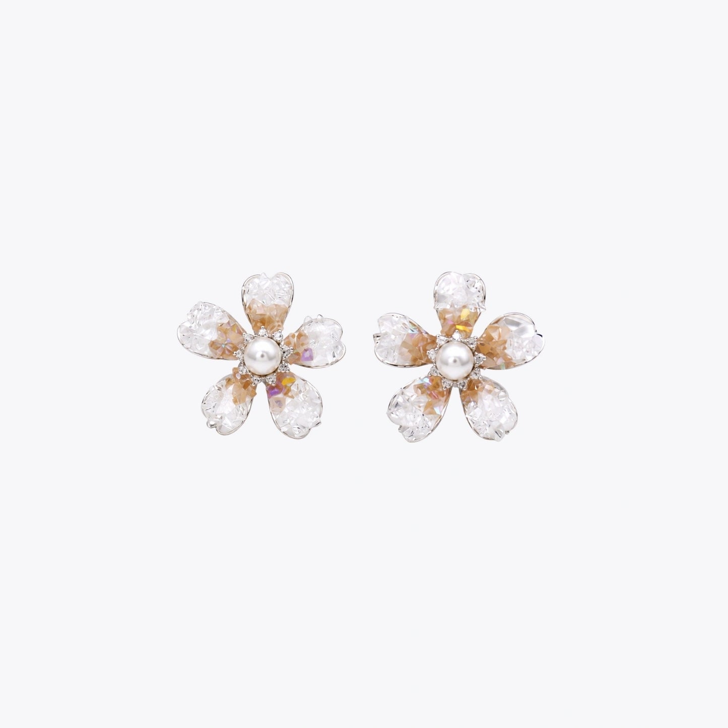 Aqua Bloom Pearl Necklace & Earrings Combo image 19