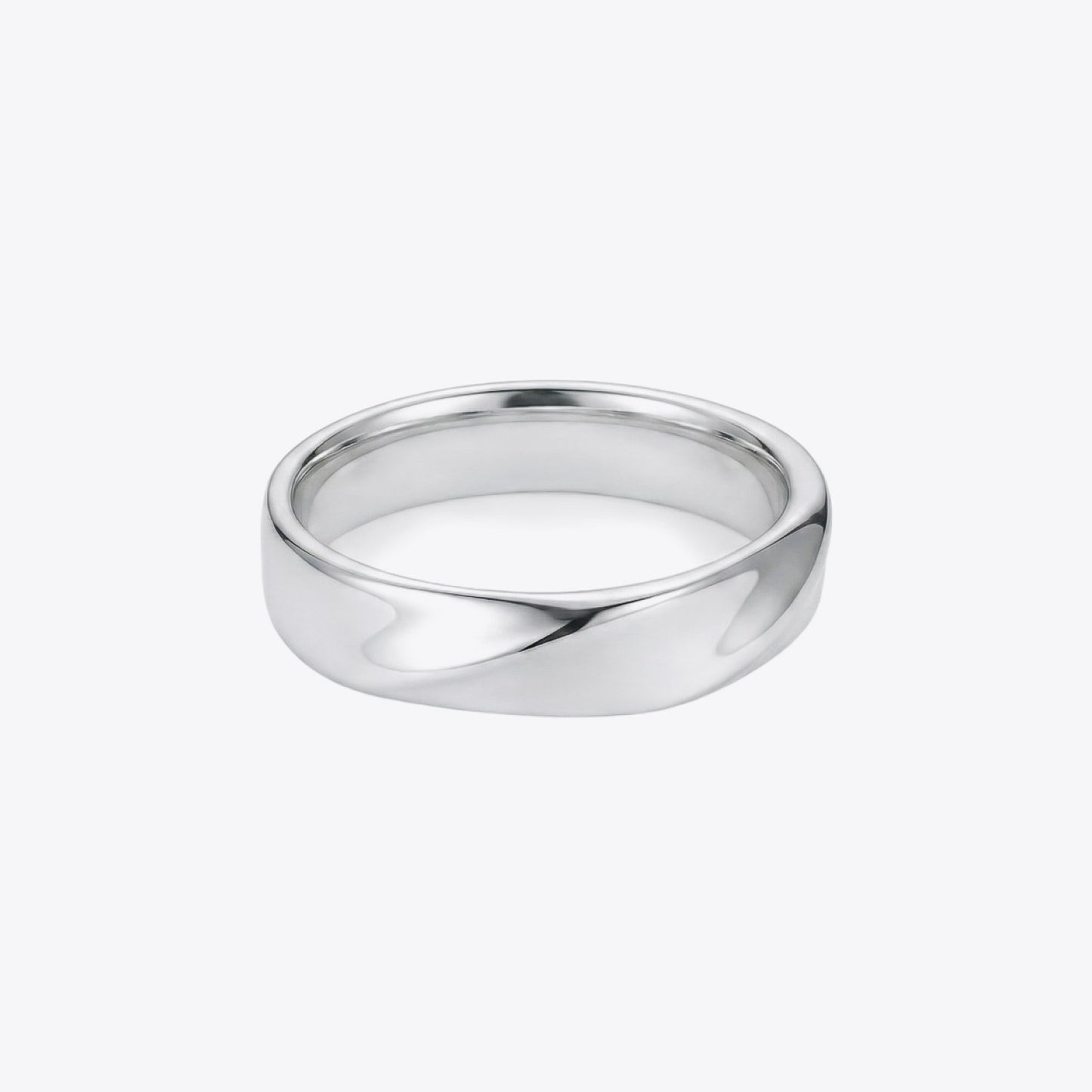 Classic Fluid Silver Band Ring image 2