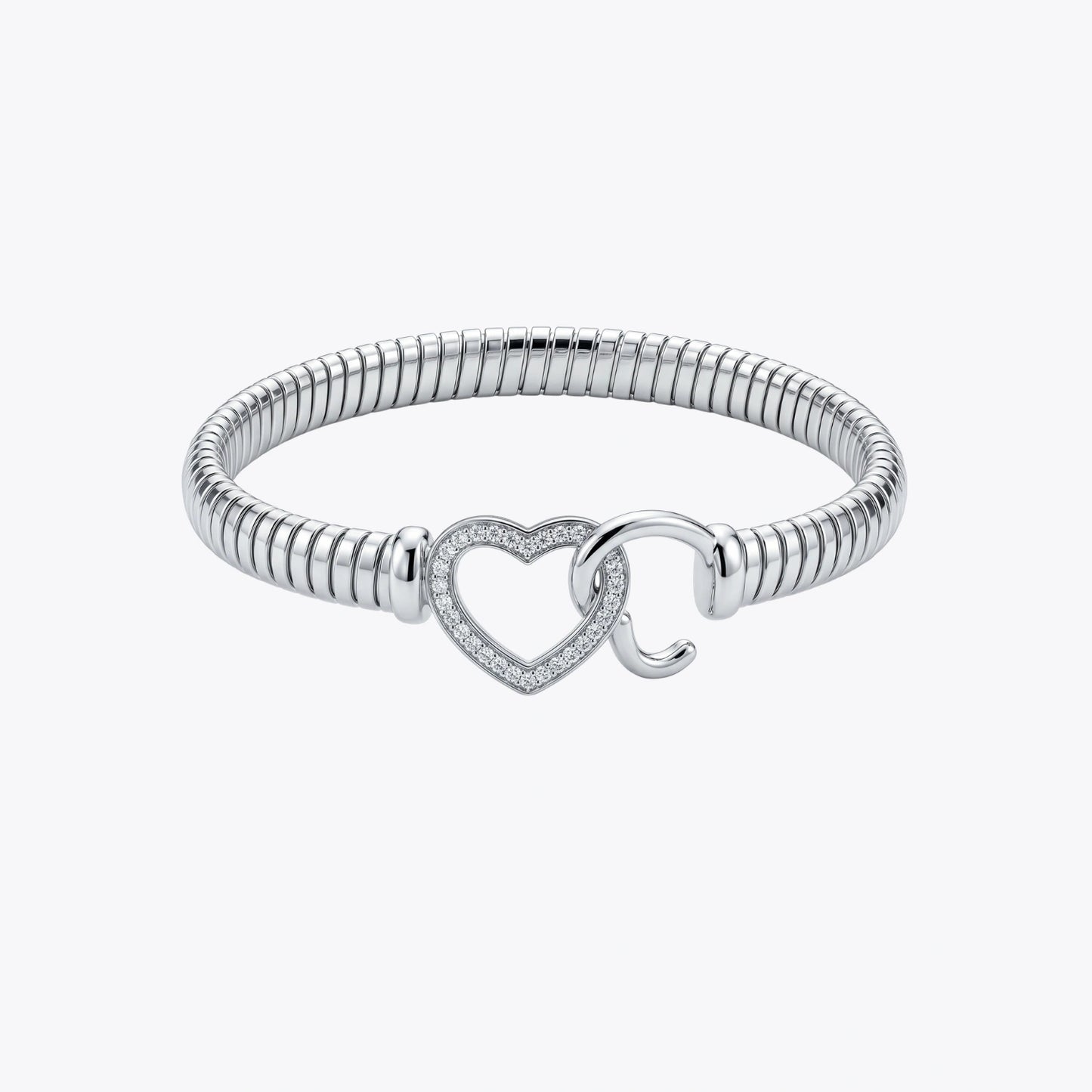 Silver Heart Charm Link Bracelet image 2