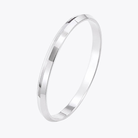 The Alencia Urban Beveled Edge Silver Bangle image 1