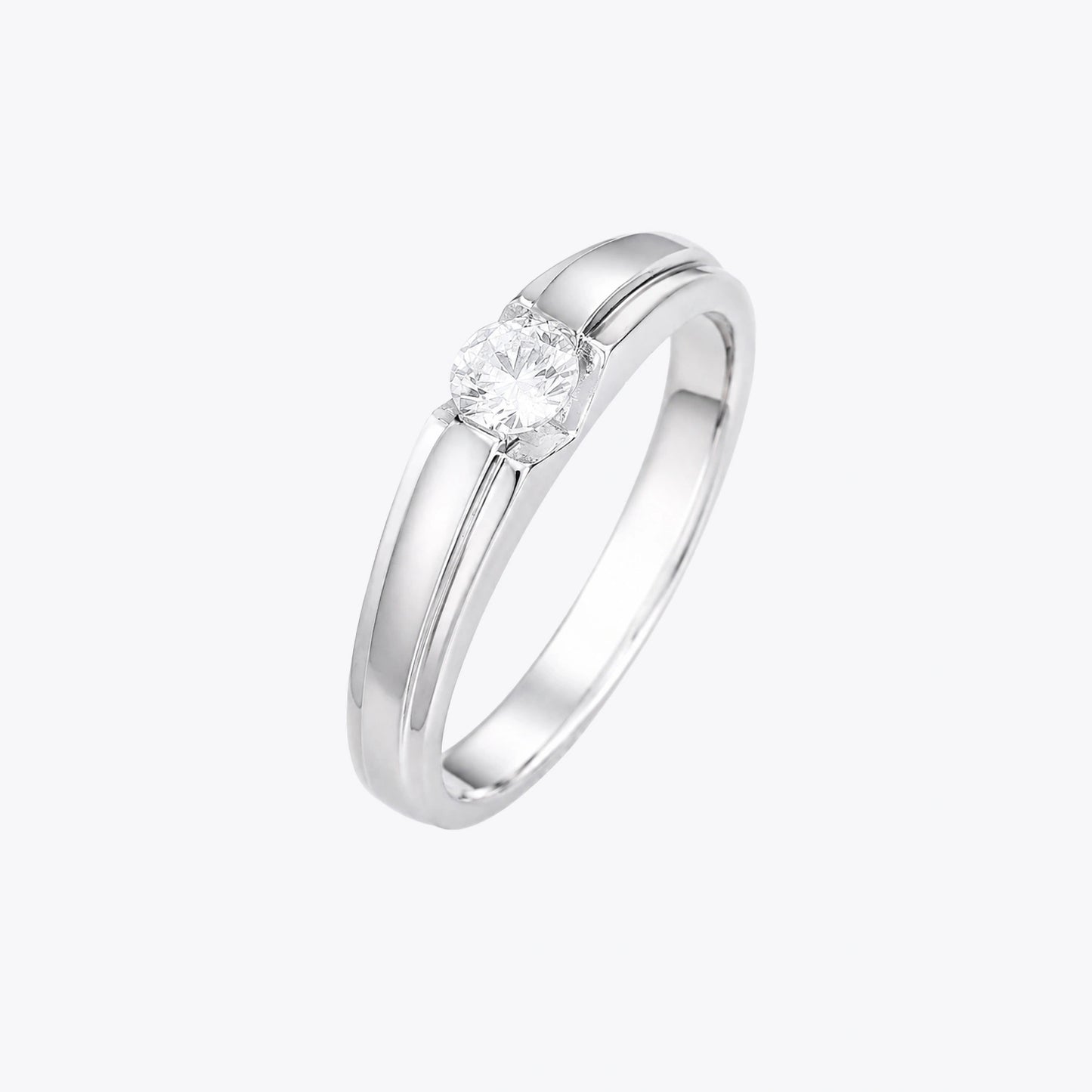 The Alencia Urban Serenade Channel-Set Solitaire Ring image 2