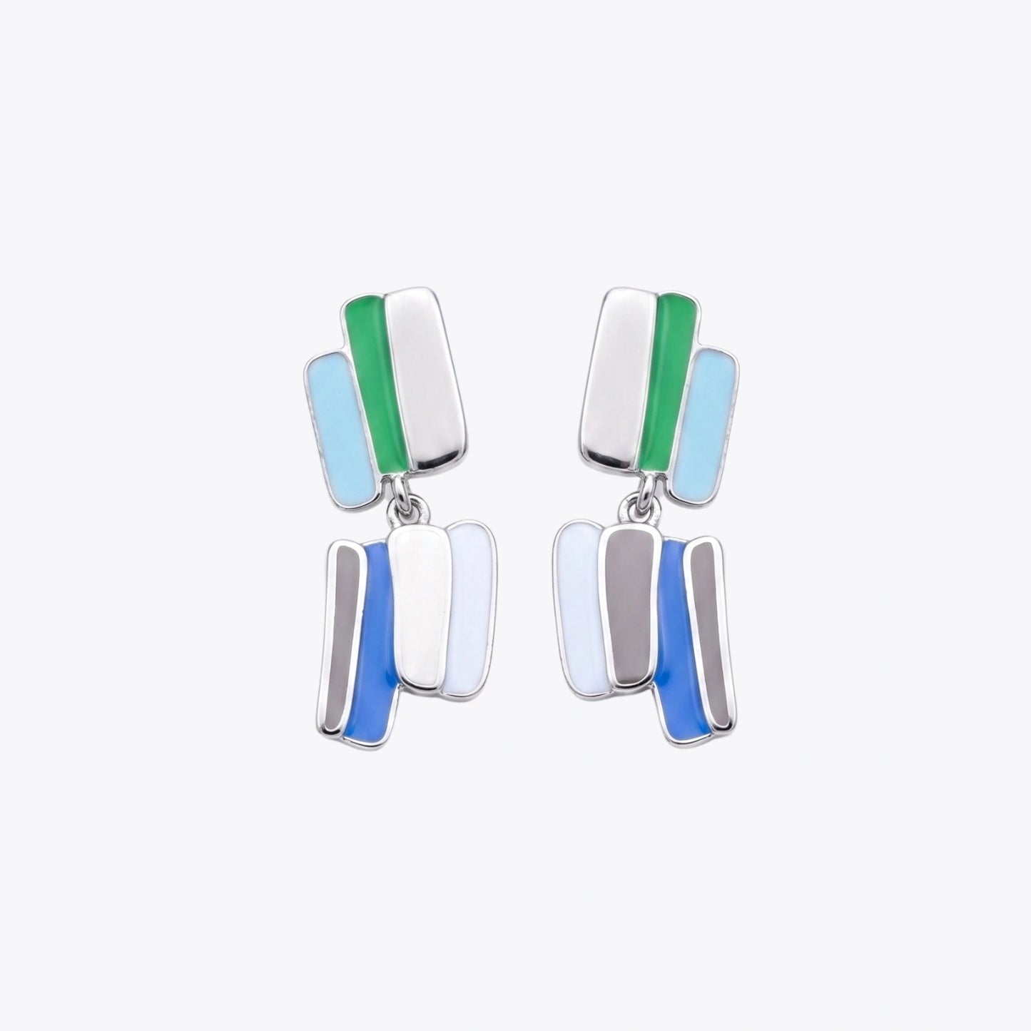 Multicolor Bar Drop Earrings image 2