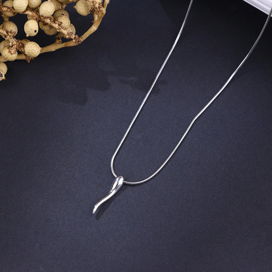The Alencia Urban Cornetto Silver Pendant Necklace image 0