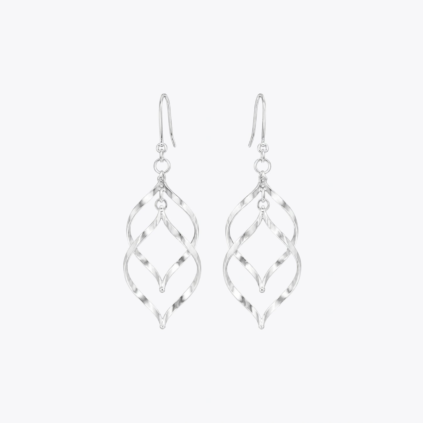 Silver Flow Drop Earrings image 2