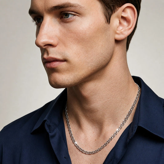 Alencia Classic Anchor Silver Chain