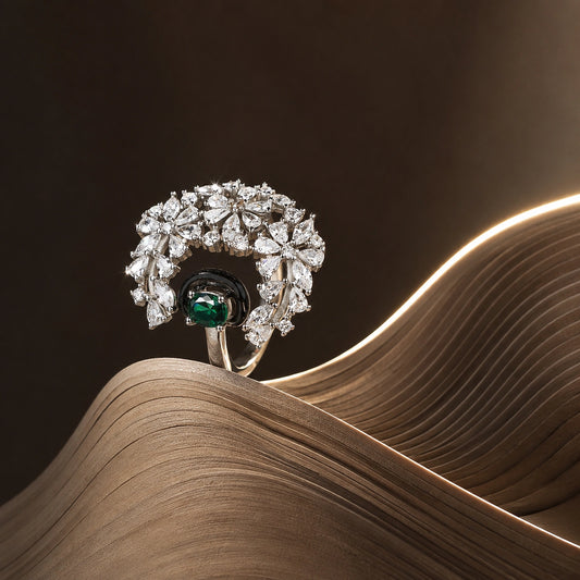 Emerald Bloom Royale Ring