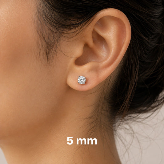 Round Brilliance Solitaire Stud Earrings