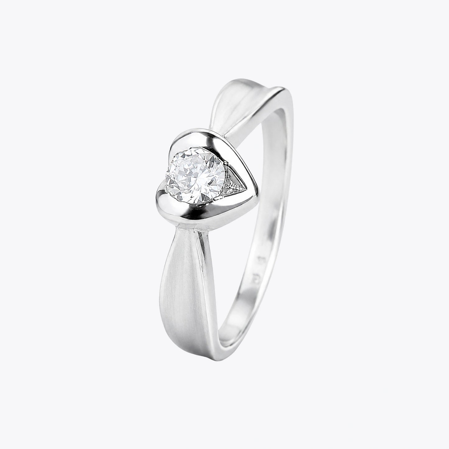 The Alencia Urban Serenade Heart Solitaire Ring image 2
