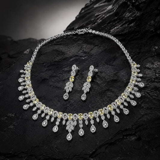 Alencia Golden Dewfall Necklace Set image 0