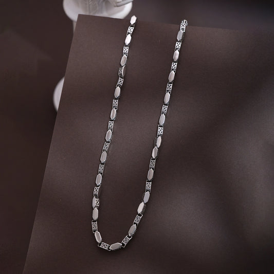 Alencia Royale Geometric Link 925 Sterling Silver Chain Necklace image 0