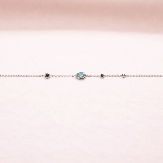 Aqua Droplet Charm Bracelet image 0