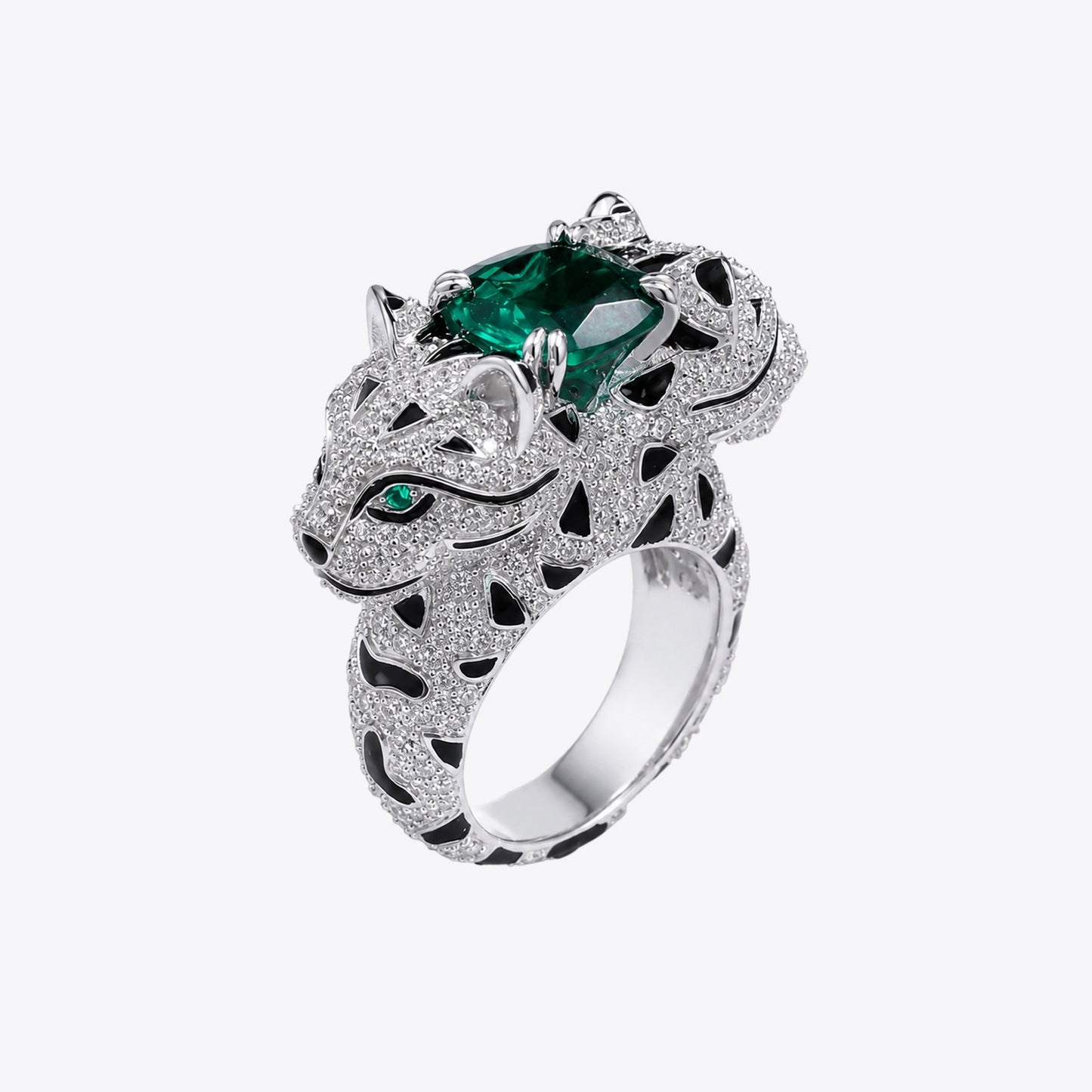 Alencia Emerald Panther Statement Ring image 2
