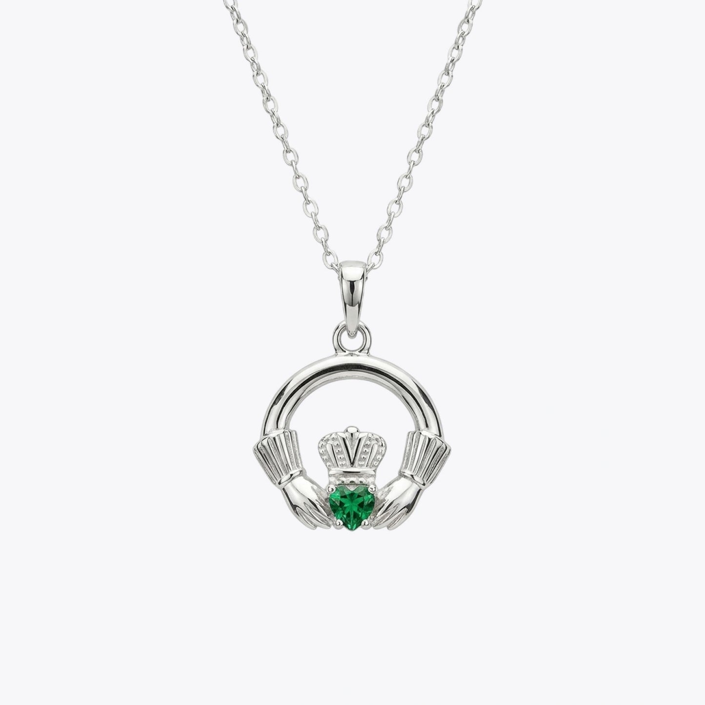 Silver Puffy Heart Pendant Necklace image 2