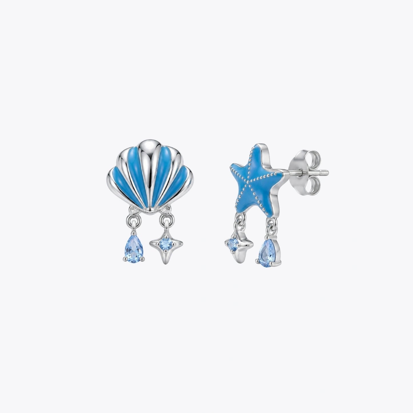 Ocean Charm Shell & Starfish Earrings image 2