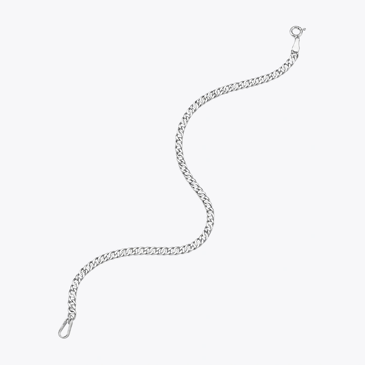 Alencia Classic Curb 925 Sterling Silver Bracelet image 2