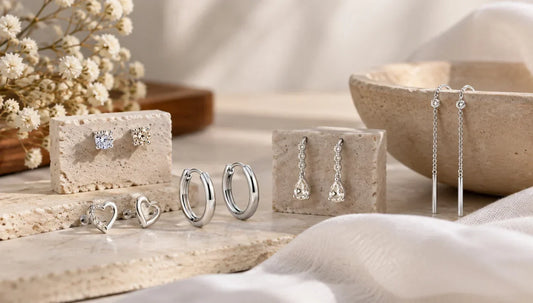 Minimalist 925 Silver Earrings for Women
