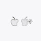 Apple Charm Silver Stud Earrings image 2