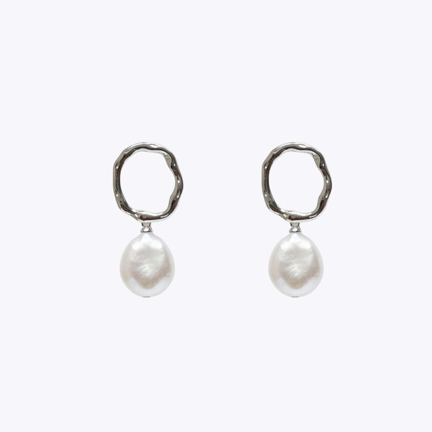 Liquid Silver &amp; Baroque Pearl Set image 4