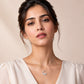 Pearl Feather Crescent Pendant Necklace image 1