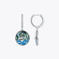 Ocean Dolphin Mother of Pearl Hoop Earrings image 2