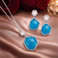 Aqua Prism Pendant &amp; Earring Set image 0