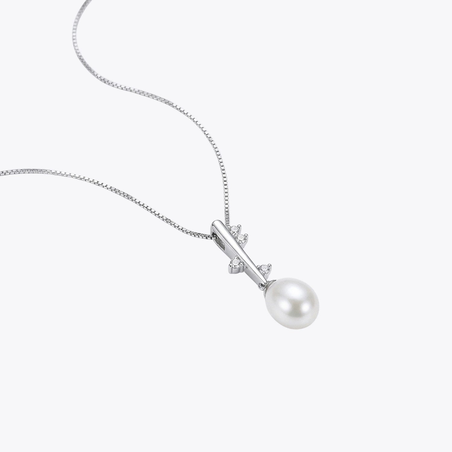 Pearl Bloom Silver Pendant Necklace image 2