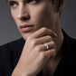 The Alencia Urban Segmented Solitaire Silver Ring image 1