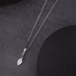 Marquise Solitaire Silver Pendant Necklace image 0