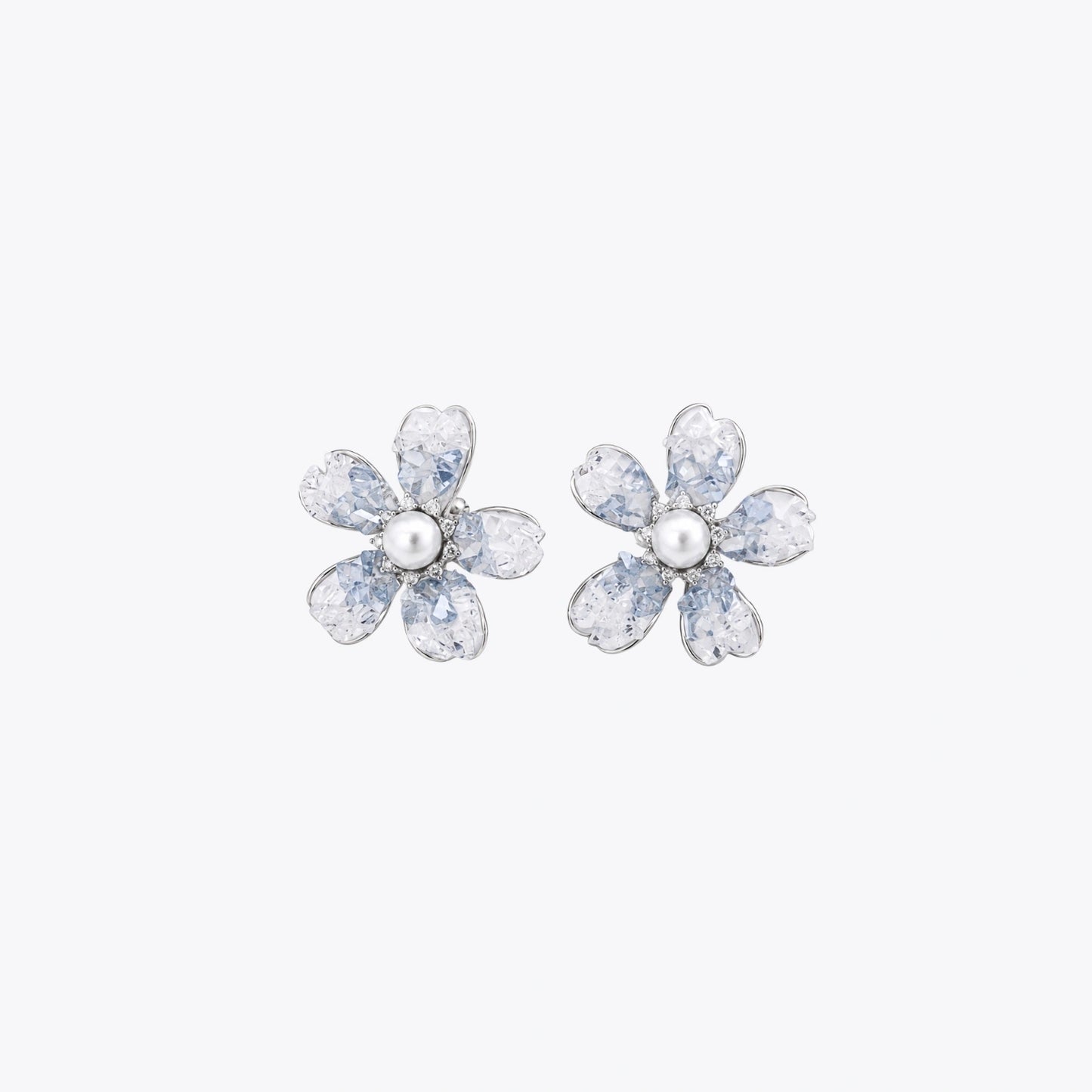 Aqua Bloom Pearl Necklace &amp; Earrings Combo image 14