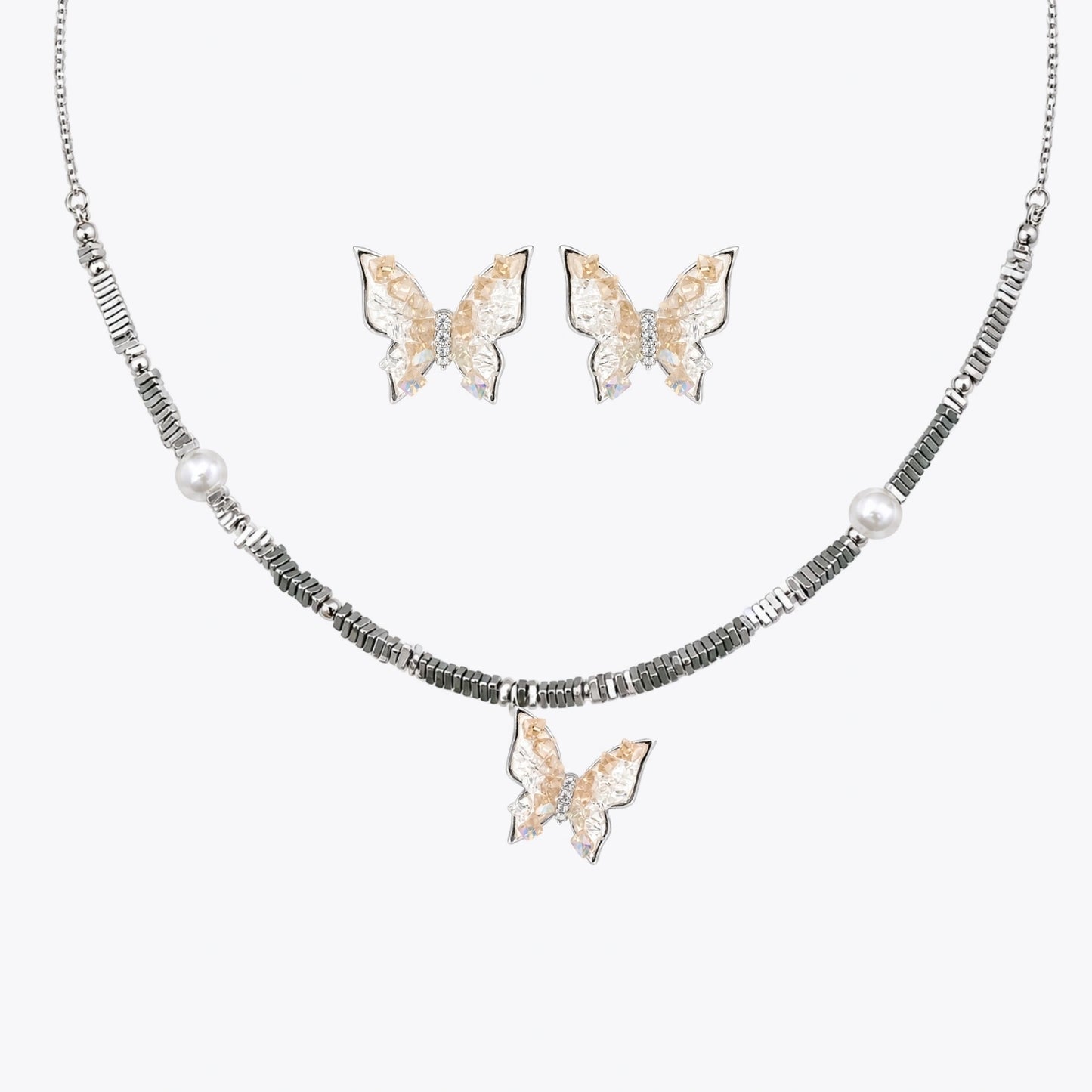 ALENCIA Azure Blossom Crystal &amp; Pearl Jewelry Set image 17