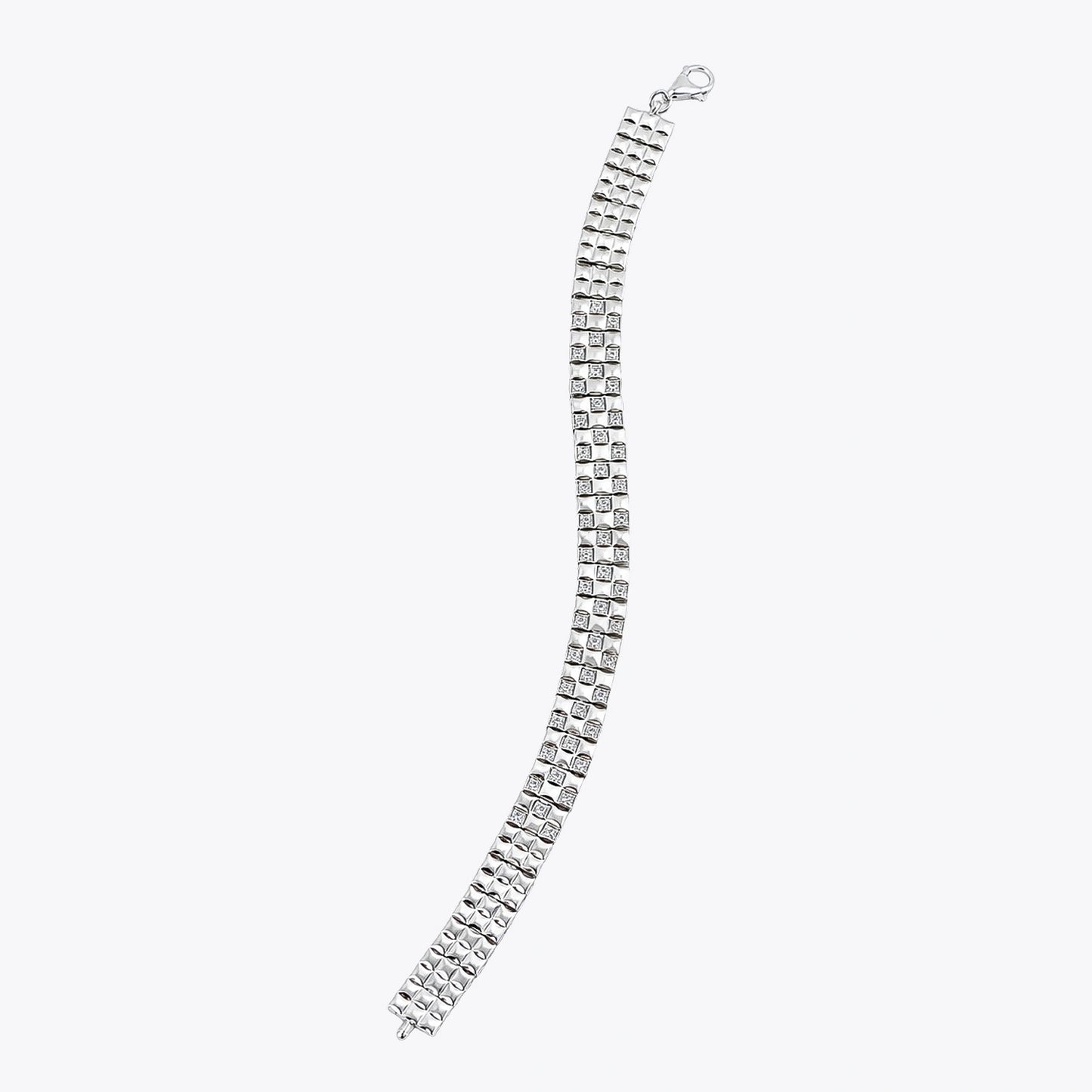 Alencia Luxe Grid 925 Sterling Silver Bracelet image 2
