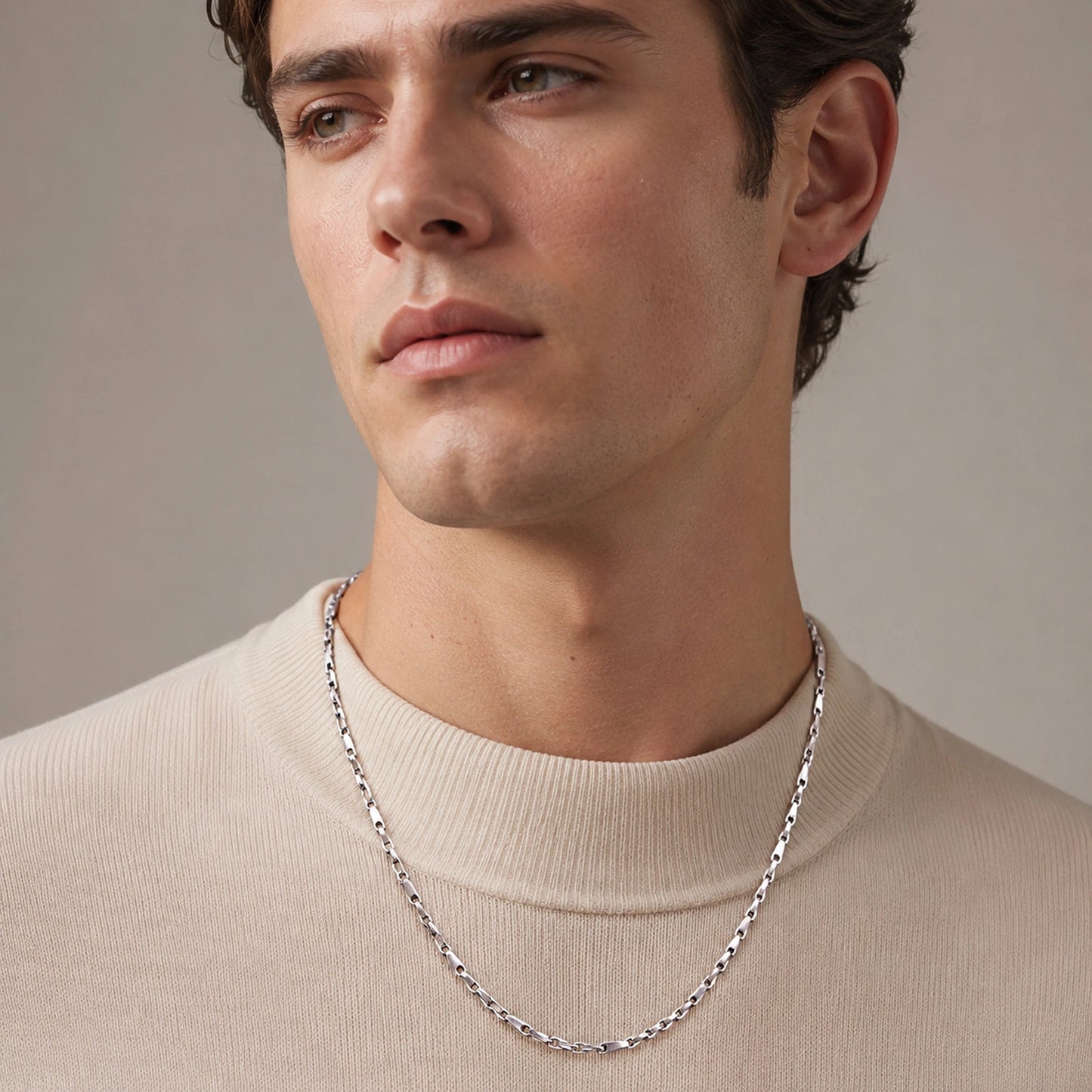 Alencia Limited Edition Figaro Link Silver Chain Necklace image 1