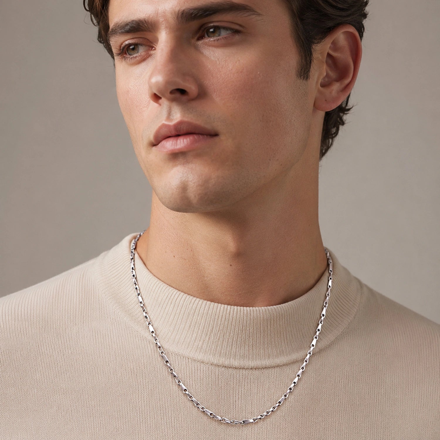 Alencia Limited Edition Figaro Link Silver Chain Necklace image 1