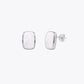 Luna Pearl Square Stud Earrings image 2