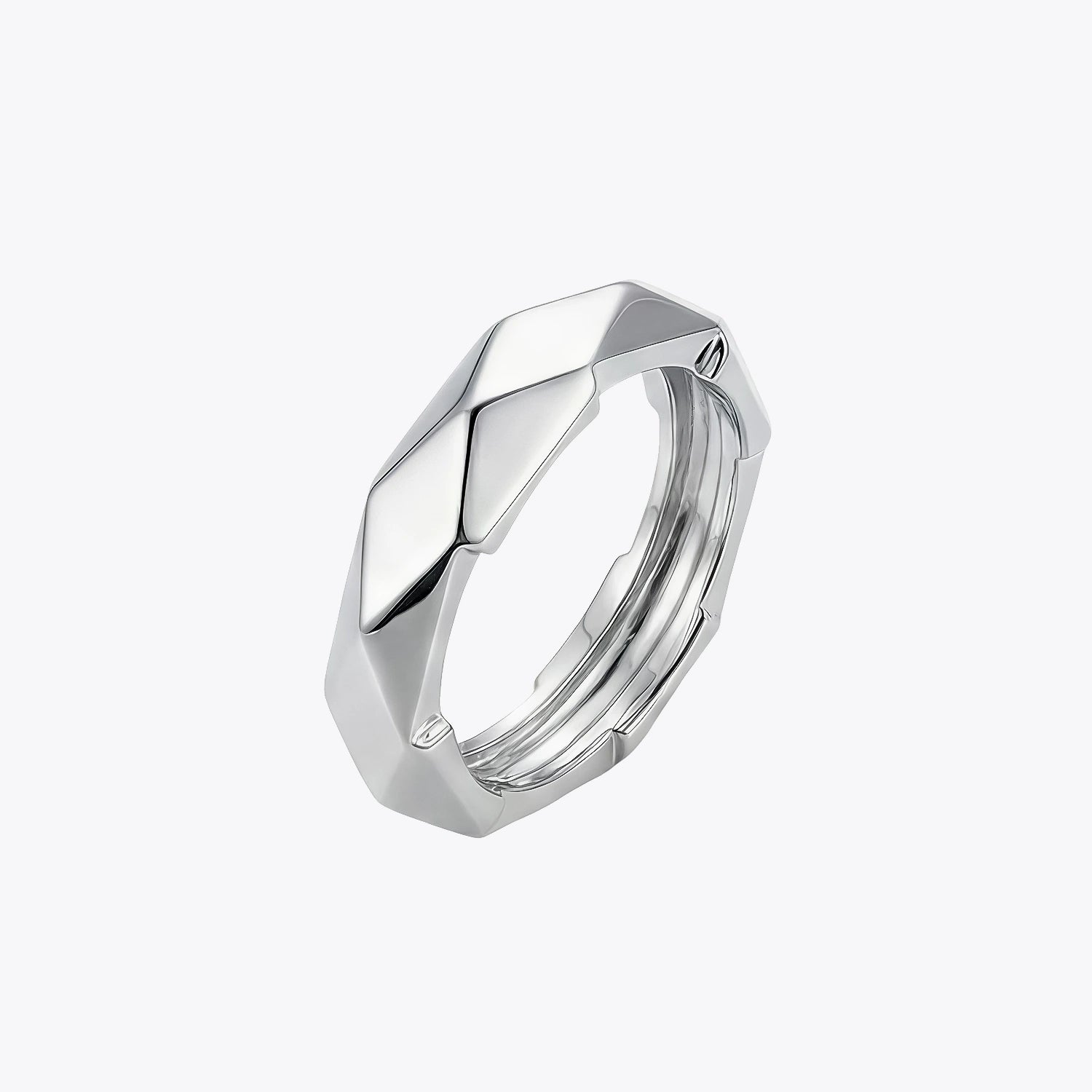 Faceted Prism Silver Ring image 2