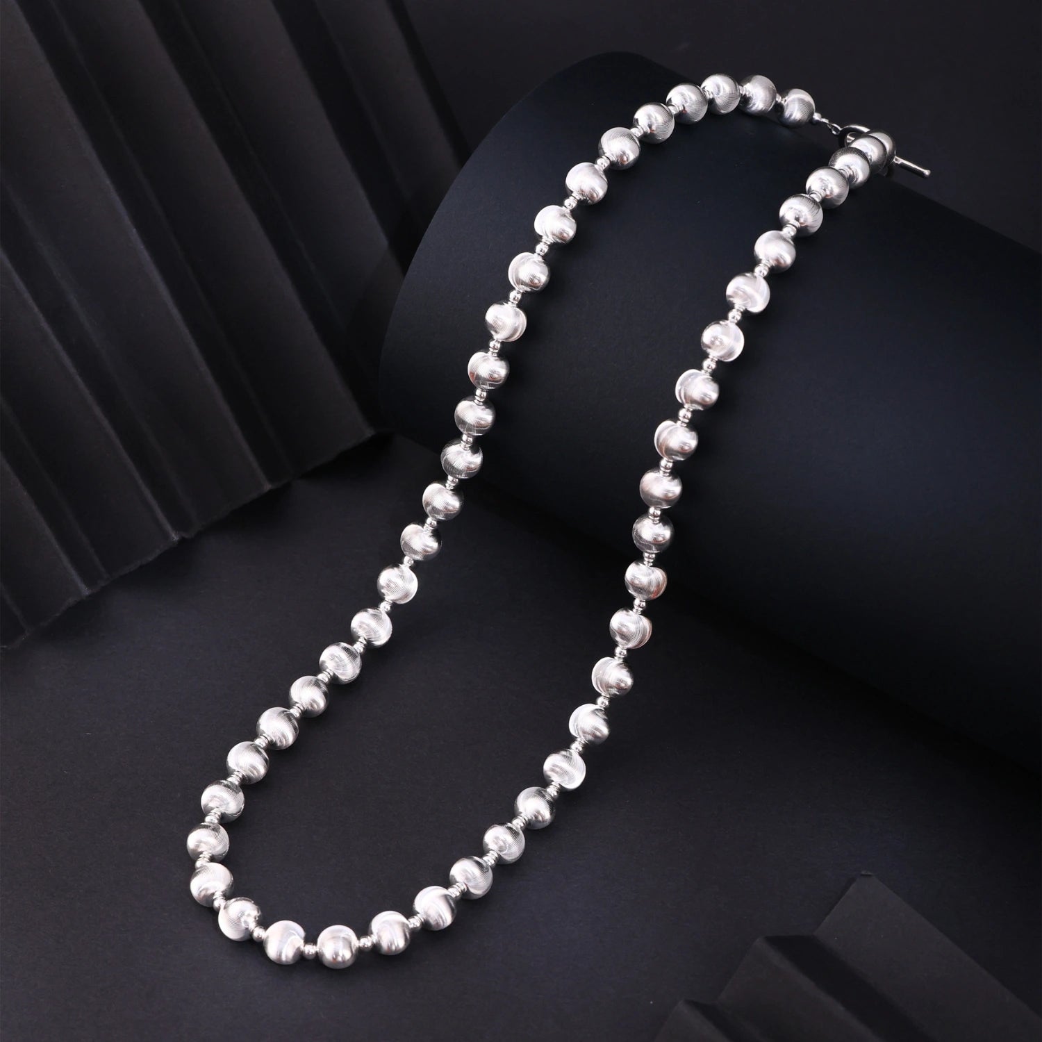 Silver Bead Necklace image 0
