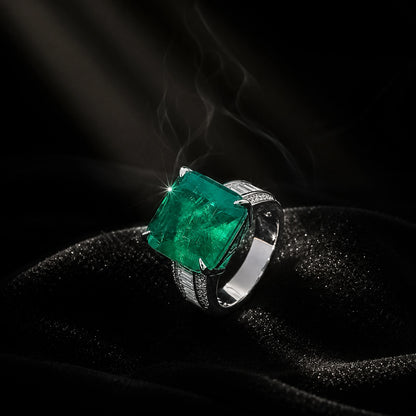 The Alencia Imperial Grandeur Emerald & Diamond Cocktail Ring image 0