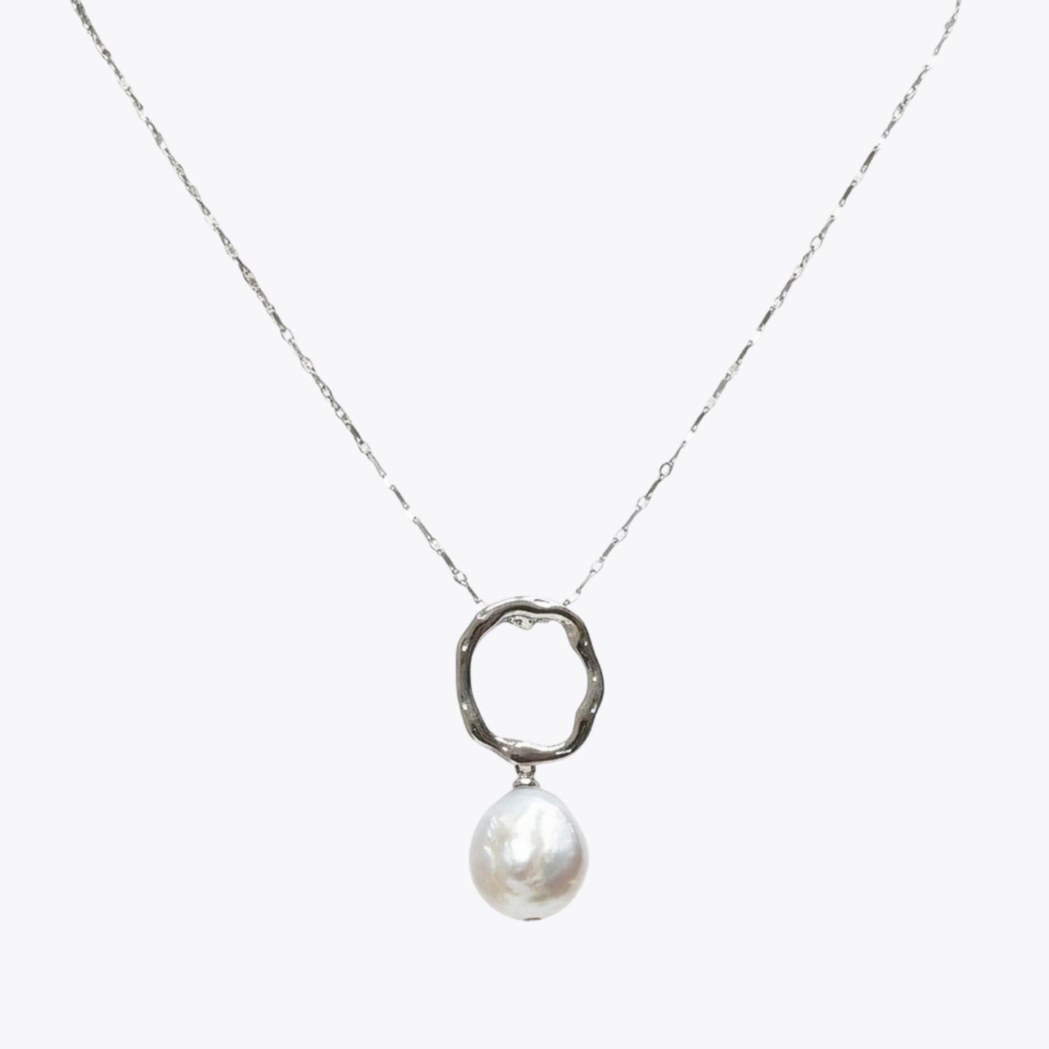Liquid Silver &amp; Baroque Pearl Set image 3