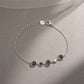 Black Stone 925 Silver Chain Bracelet image 0
