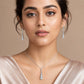 Lustrous Baguette Loop &amp; Pearl Set image 1