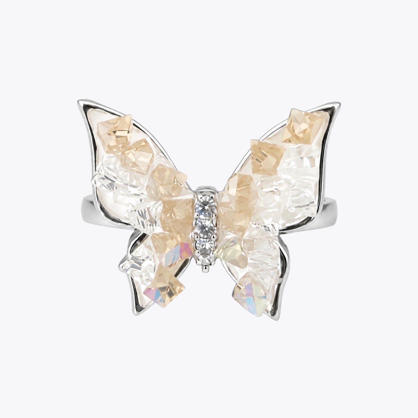 Butterfly Crystal Wing Ring – 3 Colour Variations - Yellow, 15 image