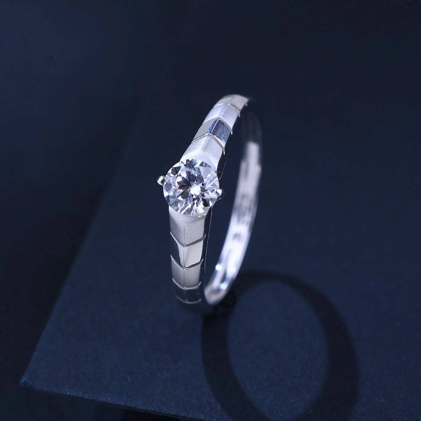 The Alencia Urban Serenade Segmented Solitaire Ring image 0