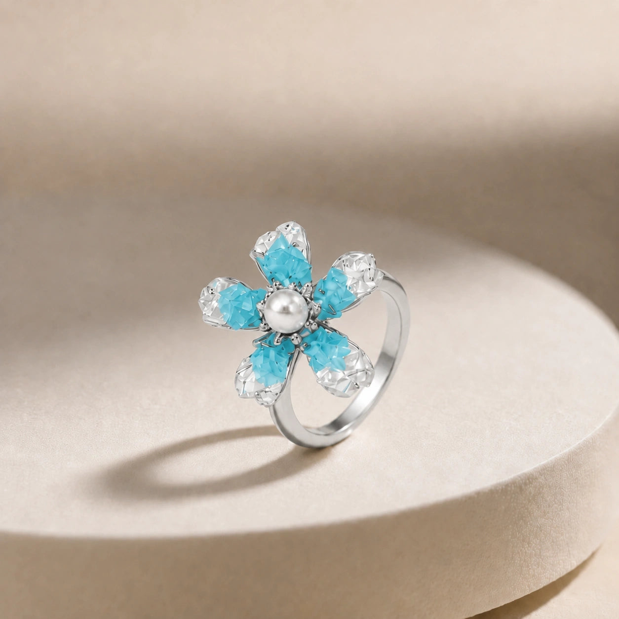 ALENCIA Frosted Floral Ring image 0