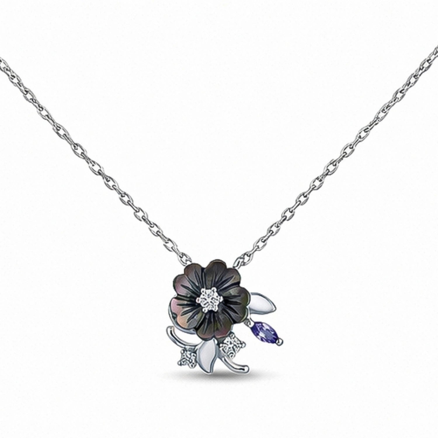 Alencia Midnight Bloom 925 Silver Set image 3