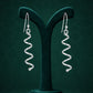Silver Spiral Drop Earrings image 0