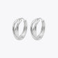 Silver Twisted Hoop Earrings image 2