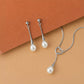 Alencia Heart Lariat Pearl Drop Set image 0