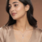 Marquise Solitaire Silver Pendant Necklace image 1